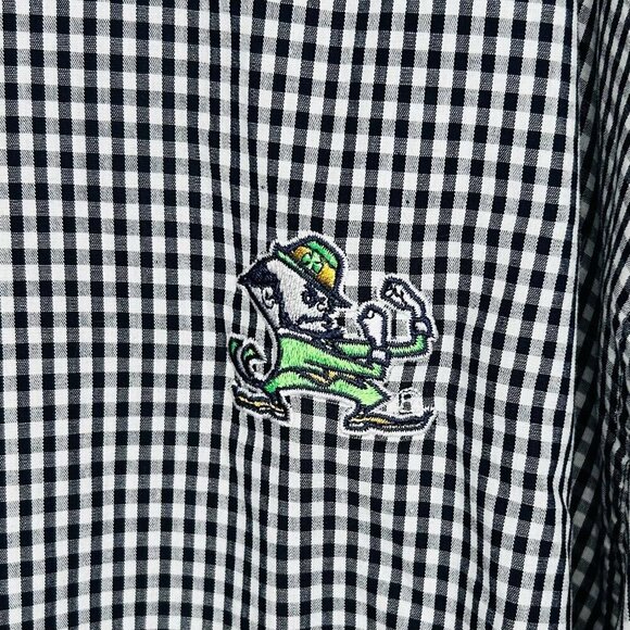 Russell Athletics NCAA Notre Dame Fighting Irish Checkered Button- Down Sz 2XL - Picture 2 of 8